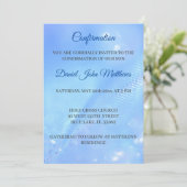 lichtblauwe bevestigingsceremonie kaart (Staand voorkant)