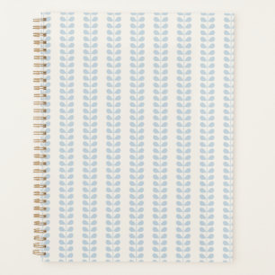 Lichtblauwe bladstreep planner