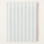 Lichtblauwe bladstreep planner (Achterkant)