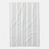 Lichtblauwe bladstreep theedoek (Verticaal)