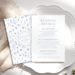 Lichtblauwe bloem bloeit bruiloft details kaarten