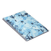 Lichtblauwe bloem "Notes" Notitieboek (Rechterzijde)