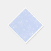 Lichtblauwe bloemen patroon, bloemen, minimalistis servet (Hoek)