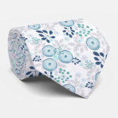 Lichtblauwe bloemen stropdas (Opgerold)