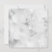 Lichtblauwe Bloemen Vierkante Uitnodiging voor de  (Achterkant)