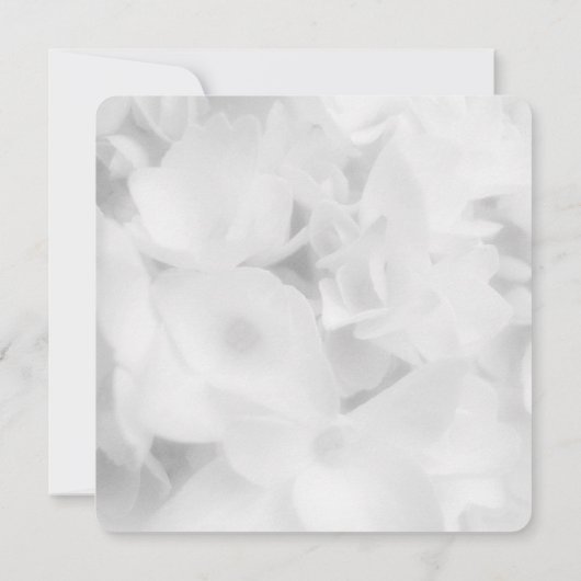 Lichtblauwe Bloemen Vierkante Uitnodiging voor de (Achterkant)