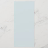 Lichtblauwe bloemenbruiloft menu (Achterkant)