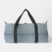 Lichtblauwe brokaat Small Duffel Bag Plunjezak (Voorkant)