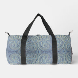 Lichtblauwe brokaat Small Duffel Bag Plunjezak