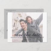 Lichtblauwe bruiloft aankondigingskaart (Voorkant / Achterkant)