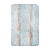 Lichtblauwe bruine witte Waterverf Stripes Badmat (Voorkant Verticaal)