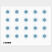 Lichtblauwe Button Sticker zegel (Vel)