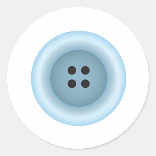 Lichtblauwe Button Sticker zegel (Voorkant)