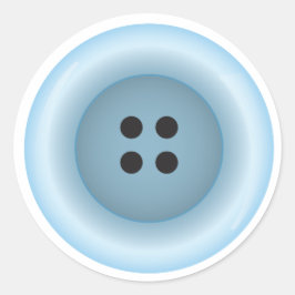 Lichtblauwe Button Sticker zegel