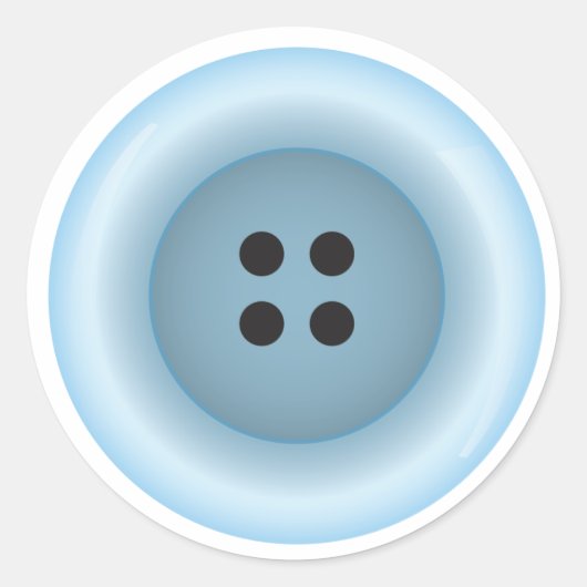 Lichtblauwe Button Sticker zegel (Voorkant)