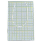 Lichtblauwe Check Cadeaubox | Modern Minimalistisc Medium Cadeauzakje (Voorkant)