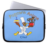 Lichtblauwe Chef Ducky Kazoo Electronics Bag Laptop Sleeve (Voorkant)