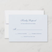 Lichtblauwe Chinoiserie | Eenvoudige bruiloft RSVP Kaartje (Voorkant)