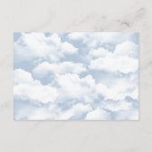 Lichtblauwe Cloud Bachelorette Panty Game Kaart (Achterkant)