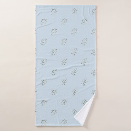 Lichtblauwe confetti stippen badhanddoek (Badhanddoek)