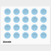 lichtblauwe, coole, leuke afstuderen stickers (Vel)