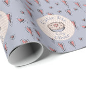 Lichtblauwe Cutie Pie Baby Boy Cadeaupapier (Rol Hoek)