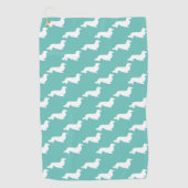 Lichtblauwe Dachshund Gift Golf Golf Handdoek (Voorkant)