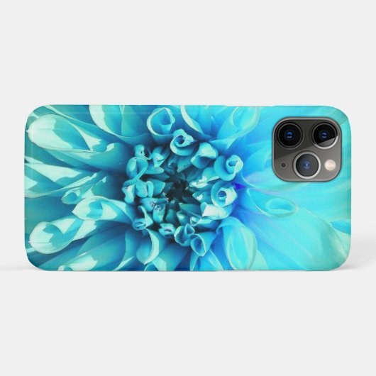 Lichtblauwe Dahlia Bloem Case-Mate iPhone Case (Achterkant (horizontaal))