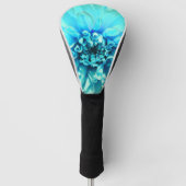 Lichtblauwe Dahlia Bloem Golfheadcover (Voorkant)