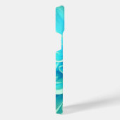 Lichtblauwe Dahlia Bloem iPhone Hoesje (Rechterkant)