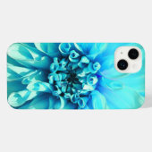 Lichtblauwe Dahlia Bloem iPhone Hoesje (Achterkant horizontaal)