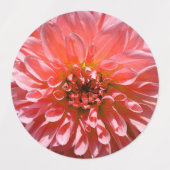 Lichtblauwe Dahlia Bloem Labels (Design 2)