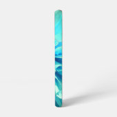 Lichtblauwe Dahlia Bloem Samsung Galaxy Hoesje (Linkerkant)