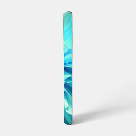 Lichtblauwe Dahlia Bloem Samsung Galaxy Hoesje (Linkerkant)