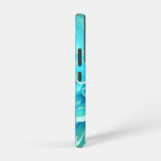 Lichtblauwe Dahlia Bloem Samsung Galaxy Hoesje (Rechterkant)