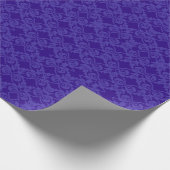 Lichtblauwe Damast Boogjes Cadeaupapier (Hoek)