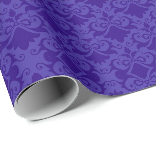 Lichtblauwe Damast Boogjes Cadeaupapier (Rol Hoek)
