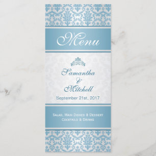 Lichtblauwe demask op Silver Menu