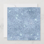Lichtblauwe diamant bezette folie 21e verjaardag kaart (Achterkant)