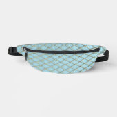 Lichtblauwe diamant tweezijdige print Fanny-Pack Heuptasje (Voorkant)