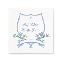 Lichtblauwe doop Voornaam Communie in Crest