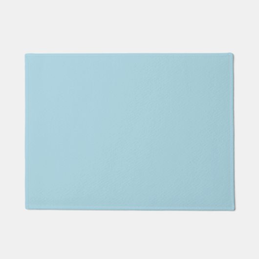 Lichtblauwe effen kleur deurmat (Voorkant)