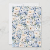 Lichtblauwe en Crème Kleur Rozen. Kaart (Achterkant)