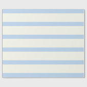 Lichtblauwe en crème potlood strepen cadeaupapier (Vlak)