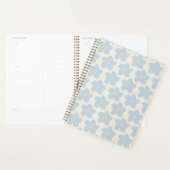 Lichtblauwe en Crème Retro Bloem Planner (Display)