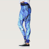 Lichtblauwe en donkerblauwe kwaliteit workout leggings (Links)