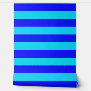 Lichtblauwe en donkerblauwe strepen ontwerp behang