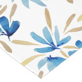 Lichtblauwe en gouden Waterverf Lange Tafelloper (Hoek)