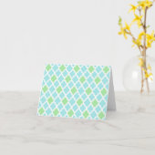 Lichtblauwe en groene noot Kaart (Gele Bloem)