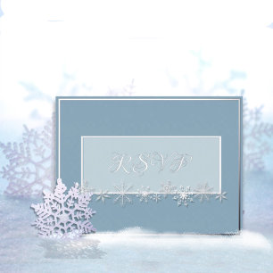 Lichtblauwe en lucht sneeuwvlok respons ansichtkaa folie feestdagen briefkaart
